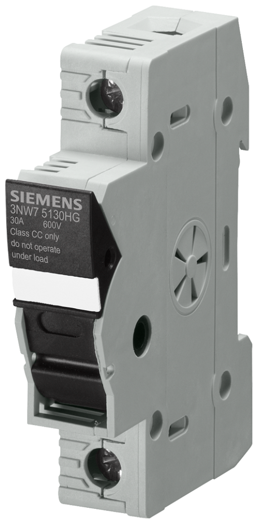 SENTRON, fuse holder, class CC, 1-pole, In 30 A, Un AC 600 V