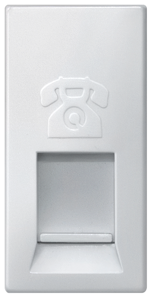 DELTA m-system mod. jack UAE connection socket CAT3 RJ11 64 with shutter alu...