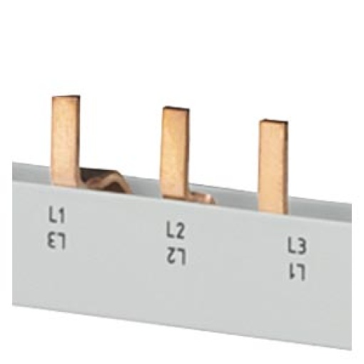 Pin busbar, 10 mm² connection 2 x 3-phaseASFC safe to touch