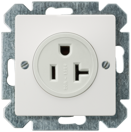 DELTA i-system NEMA socket outlet 2-poleE, titanium white
