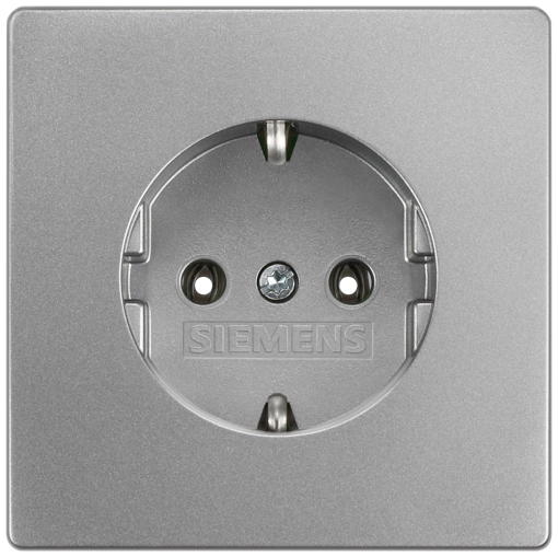 DELTA style SCHUKO socket outlet, platinum metallic