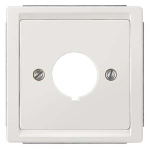 DELTA style cover plate for flush-mounting command devices, titanium white