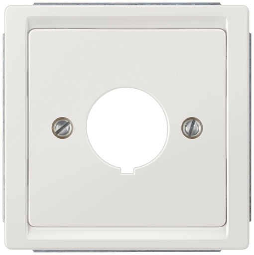 DELTA style cover plate for flush-mounting command devices, platinum metallic