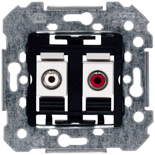 CORAL, IRIS, MEGA Loudspeaker connection socket 2-fold, 25V AC 60V DC