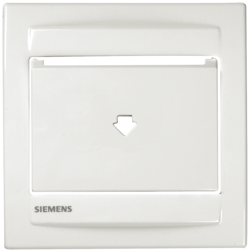 IRIS Cover plate with frame HotelCard switch 1 minute OFF delay polar white