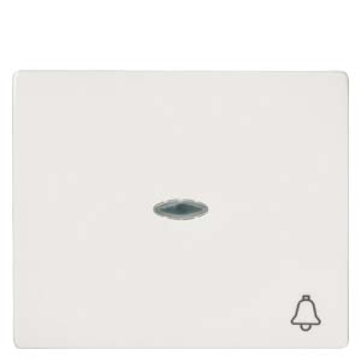 IRIS Rocker switch with transparent window with symbol bell polar white