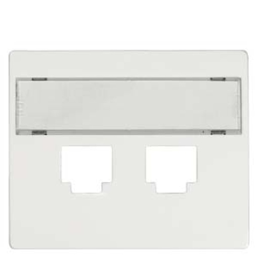IRIS Cover plate can be labeled for Adapter 2-fold RJ11, 45 polar white