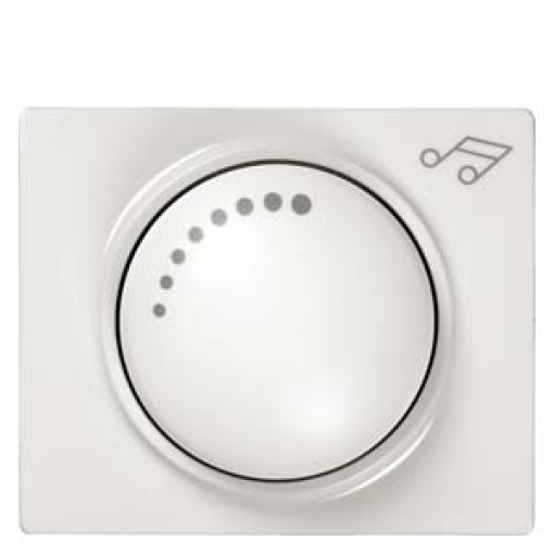 IRIS Cover plate for Loudspeaker socket with potentiometer polar white