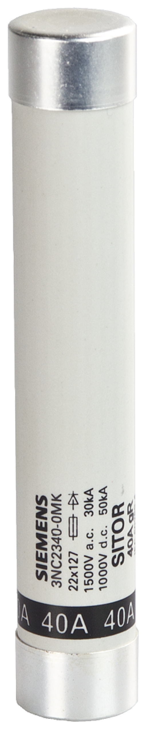 SITOR cylindrical fuse link, 22x127 mm, 25 A, gS, Un AC 1500 V