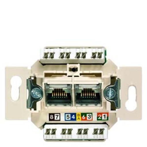 DELTA UAE connection socket unshielded, 2x 8-pole RJ45 Cat. 6A