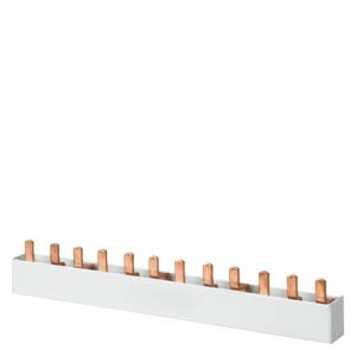 Pin busbar 3-phase, 1016 mm long with touch protection, 25 mm2 without end caps
