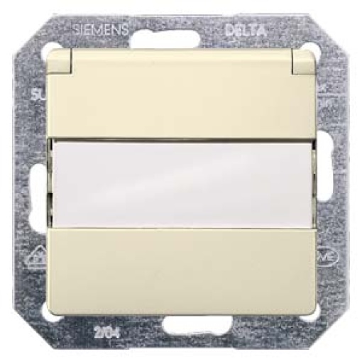 DELTA i-system socket outlet with hinged lidlabeling field and incr. touch p...