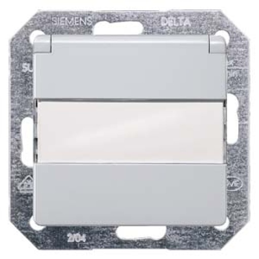 DELTA i-system socket outlet with hinged lidlabeling field and incr. touch p...