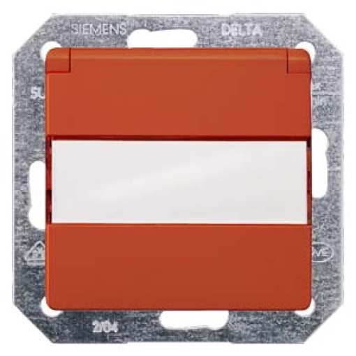 DELTA i-system socket outlet with hinged lidlabeling field and incr. touch p...