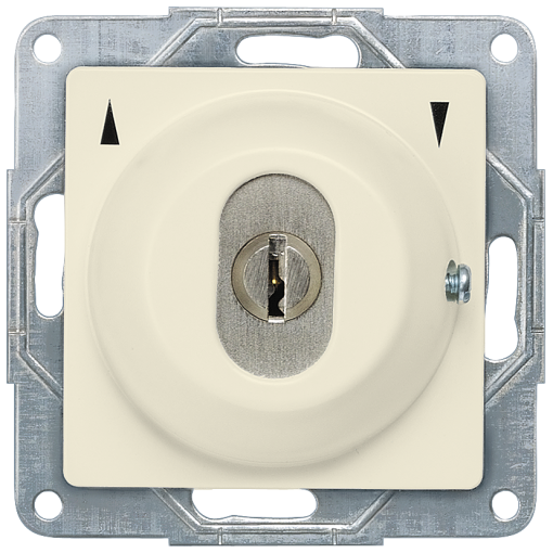 DELTA i-system, electrical white, flush-mounting shutterblind key-operated s...