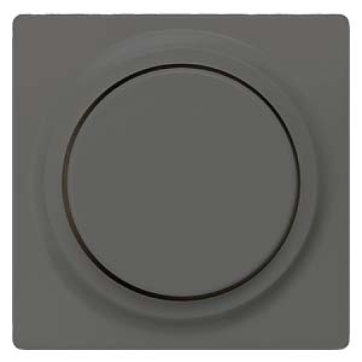 DELTA i-system cover plate for dimmer with rotary knob, carbon metallic