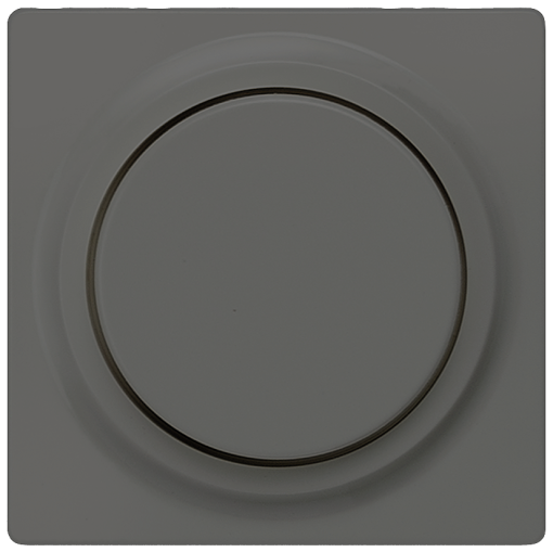 DELTA i-system cover plate for dimmer with rotary knob, carbon metallic
