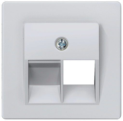 DELTA i-system cover plate for UAE connection socket Cat.3, single, aluminum ...