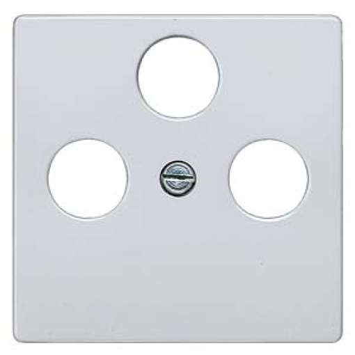 DELTA i-system cover plate for TVRFSAT 3-hole, aluminum metallic