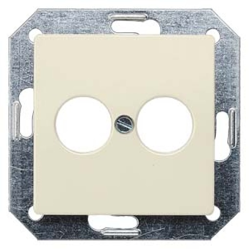 DELTA i-system cover plate for subminiature connectors, electric white