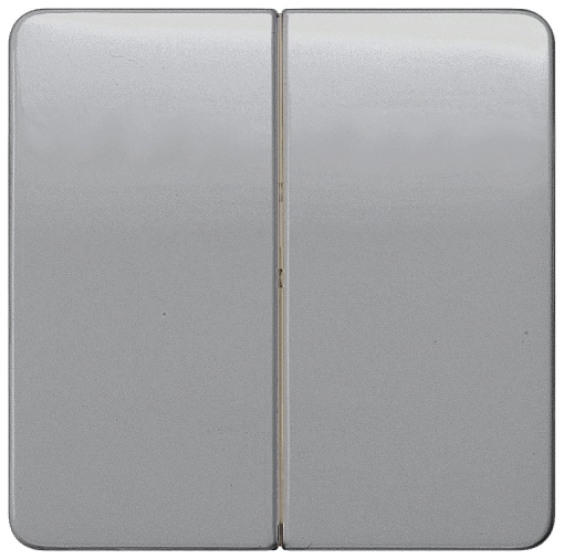 DELTA profil rocker double neutral for two-circuit switch, silver
