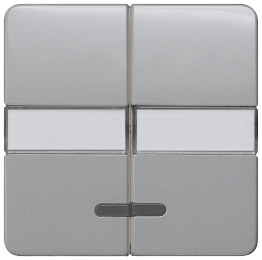 DELTA profil rocker with window and labeling field, platinum metallic