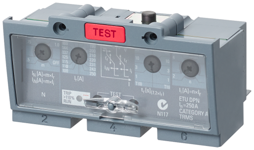 ETU VT630, 4-pole, line protection ETU DPN, LI IR100...250A, overload protec...