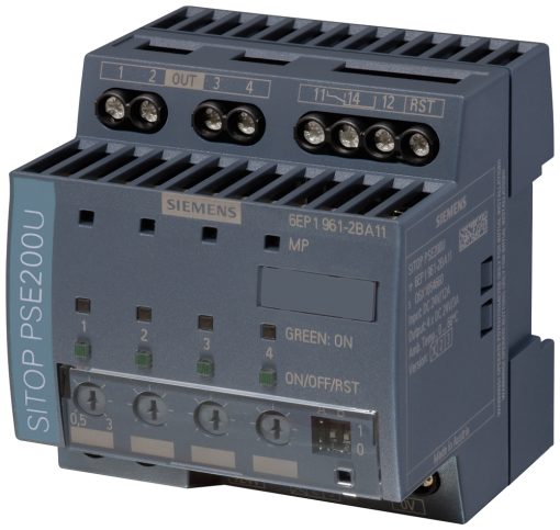 SITOP PSE200U selectivity module, 24 V DC4 x 0.5-3A w. common signaling contact