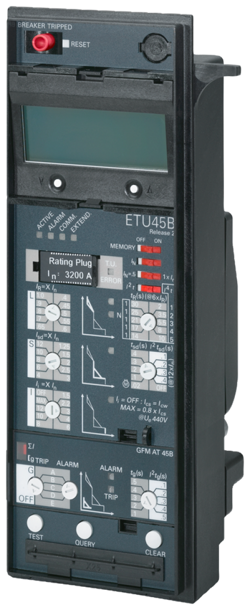 Electronic trip unit ETU15B, ETU release 2, LI protection adjustable