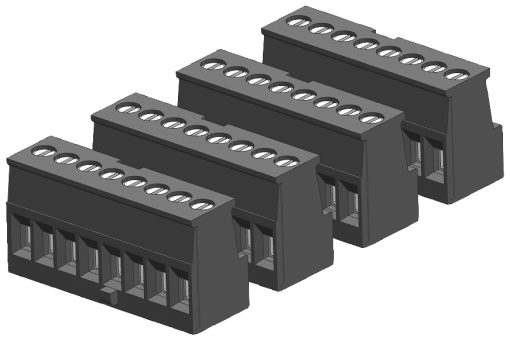 SIMATIC S7-1200 Tin-plated joint block 8 pins, keyed right, screw PU 4