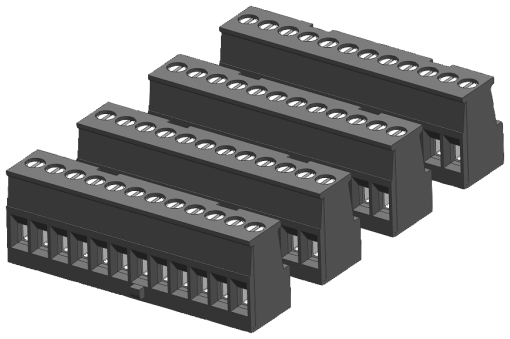 SIMATIC S7-1200 Tin-plated joint block 12 pins, keyed right, screw PU 4