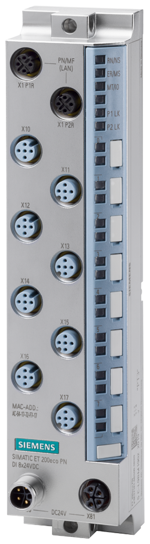 SIMATIC ET 200eco PN DI 8x24VDC, M12-L 8x M12