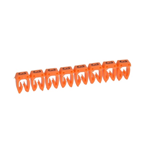 Marcadores para cabos de 1,5 mm2 a 2,5 mm2 CAB 3 - 3 Laranja