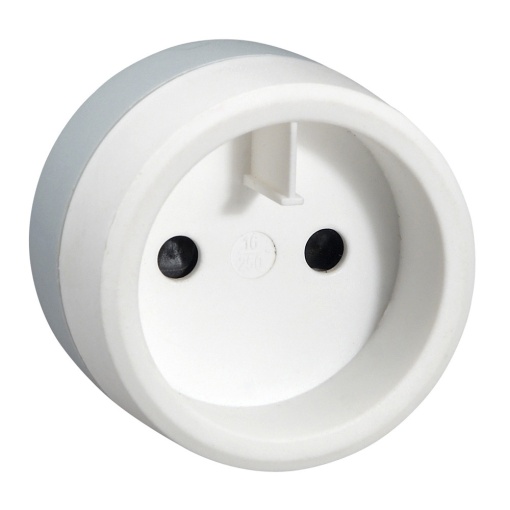Adaptador de Viagem EuropaUSA - 2PT - 1613A - brancocinzento