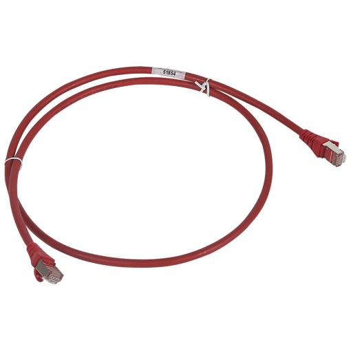 LCS3 - Cordões RJ 45 cat. 6 - FUTP impedância 100 Ω - LSZH - vermelho - 1m