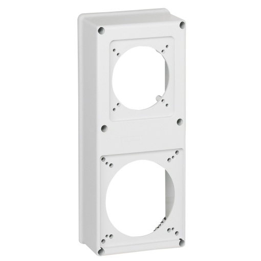 Placa frontal 280 x 125mm p bases de quadros P17 -Para 2 tomadas 63A e 1632A