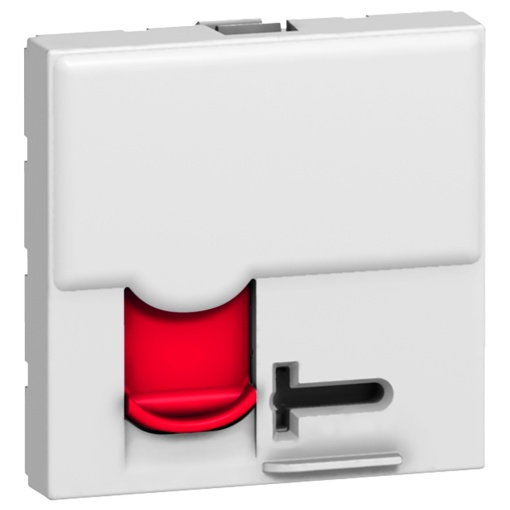 Mosaic - Tomada RJ45 - Cat.6 - FTP, com acesso controlado - 2 módulos - Branco
