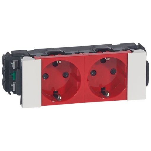 Tomada Mosaic Especial DLP - 2x 2PT - Vermelha
