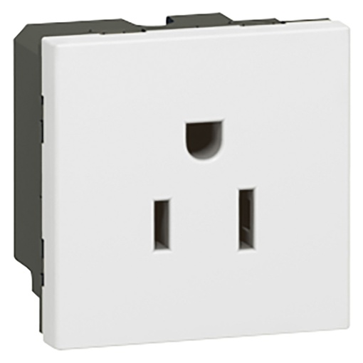 Mosaic - Tomada 2PT - 2 mód. - 15A - 127 V - standard Norte-americano - branco