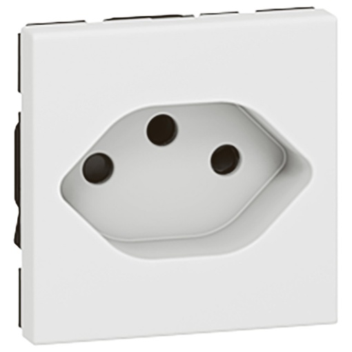 Mosaic - Tomada 2PT - 2 módulos - 13A - 230 V - Standard Suíço - branco
