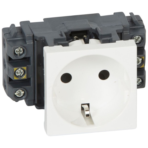 Mosaic - Tomada 2PT Schuko - 16A - 230 - ligadores de parafusos - branco