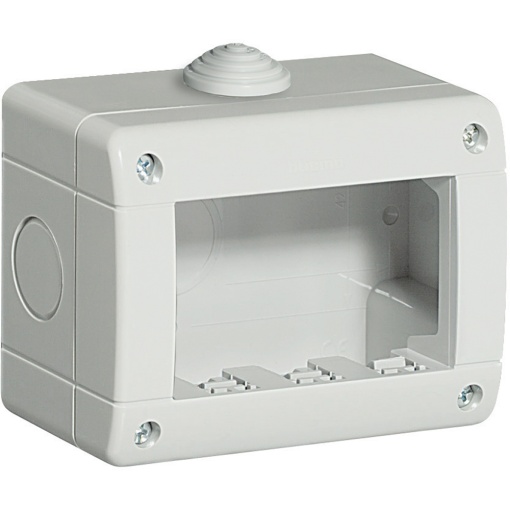 Bticino Idrobox - Caixa saliente IP 40 - para 3 módulos - Cinzento RAL 7035