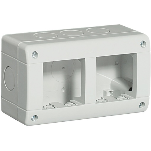 Bticino Idrobox - Caixa saliente IP 40 - para 2  2 módulos - Cinzento RAL 7035