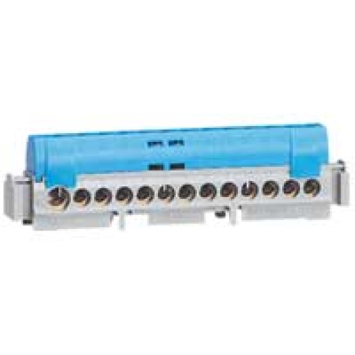 Ligador IP2X - neutro azul - 1 x 6 a 25² - 16 x 1.5 a 16² - comp. 141 mm