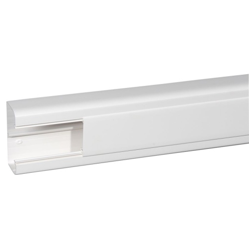 Calha DLP monobloco 1 compartimento 50x105mm  tampa flexível 65mm - 2m branco