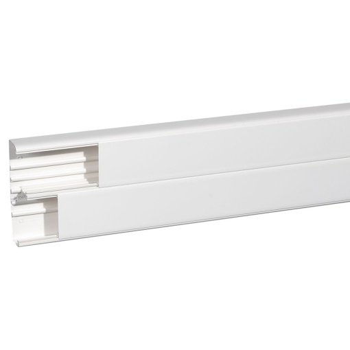 Calha DLP monobloco 2 compartimento 195x50mm  2 tampas flex. 85mm - 2m branco