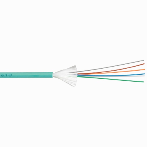Cabos fibra ótica multímodo OM 4 intext 6 fibras - 1000 m - proteção folgada
