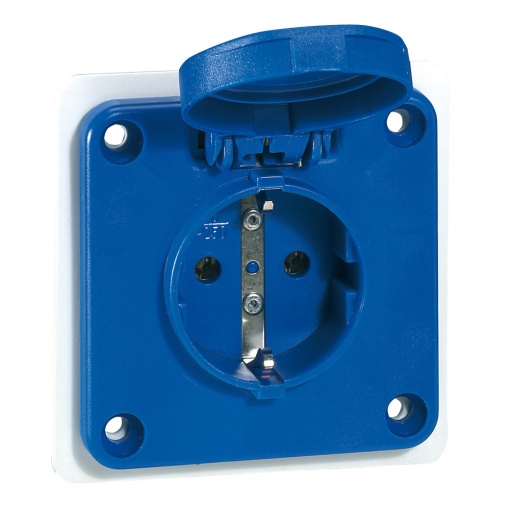 Tomadas de montagem em painel P17 - IP54 - IK09 - 16 A- 250 V - 2PT - azul
