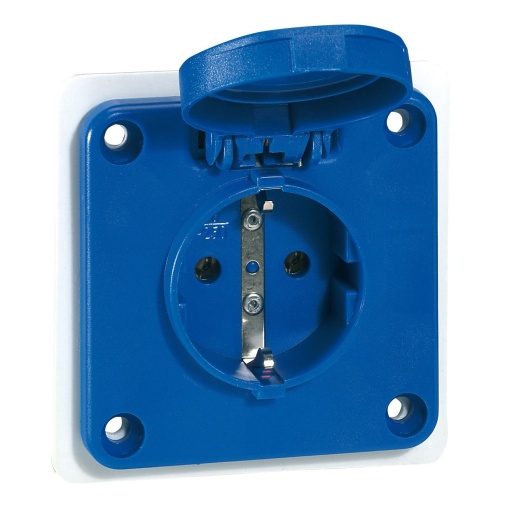 Tomadas pquadro P17 - 16 A- 250 V -Sckuko com obturador - azul - IP54 IK09