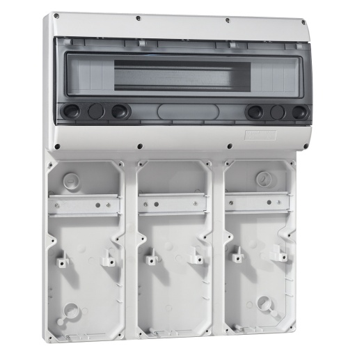 Base p quadros até 9 tomadas P17-16A- 18 mód. em calha DIN- Sem placas montagem
